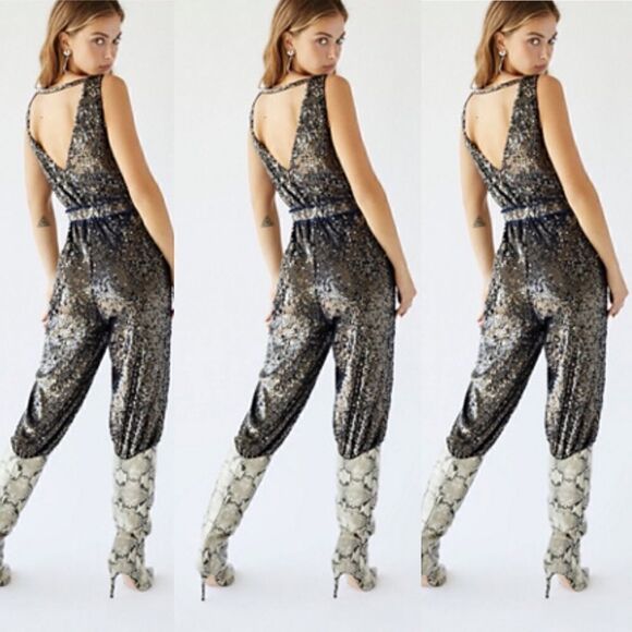 FREE PEOPLE Sequin Jumpsuit - Picture 2 of 2
